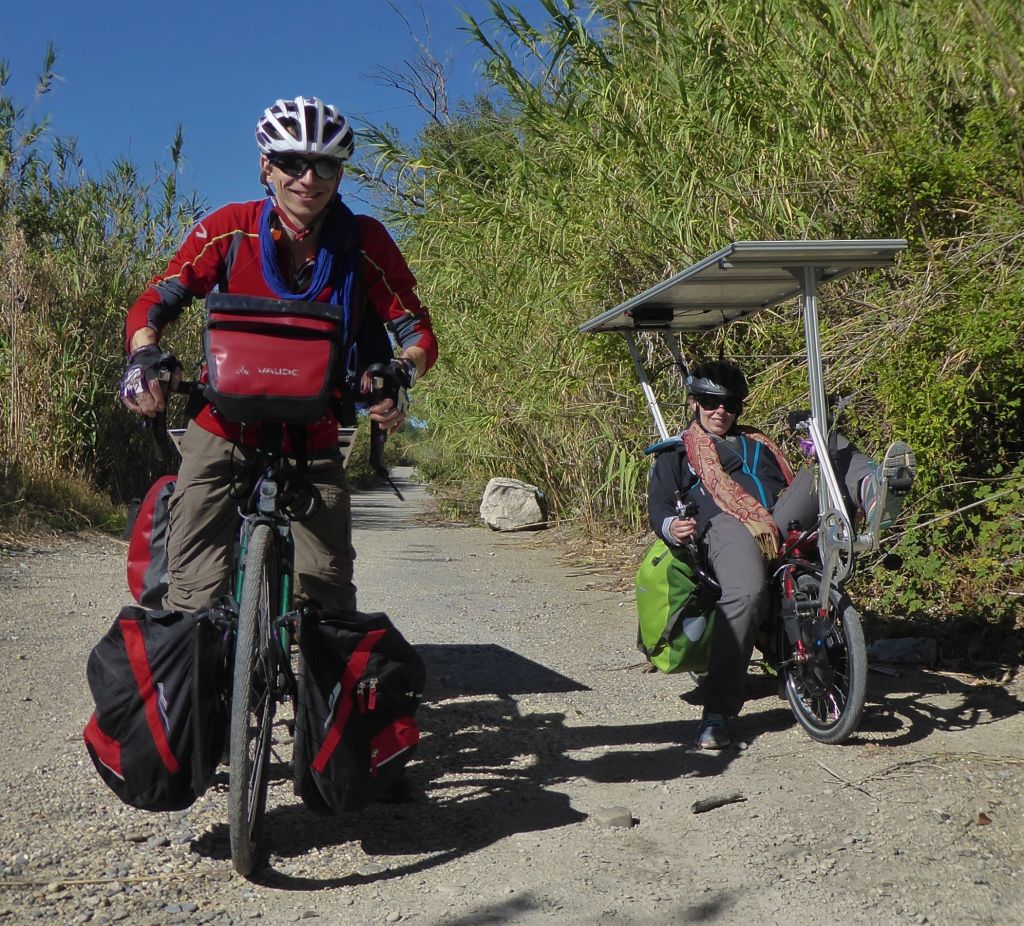 Image de nous deux avec nos vélos